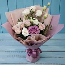 Букет цветов из:  Розы и Лизиантусы в Аткарске