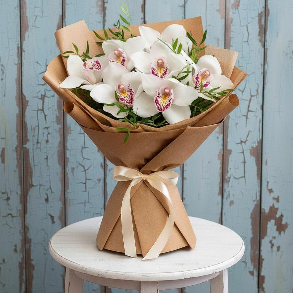 Букет цветов из: Орхидеи и Розы в Аткарске