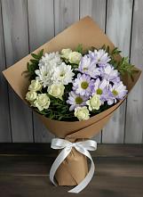 Букет цветов из:  Хризантемы и Розы #REPLACE_PRED# Аткарске