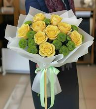 Букет цветов из:  Хризантемы и Розы в Аткарске