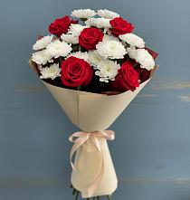 Букет цветов из:  Розы и Хризантемы в Аткарске