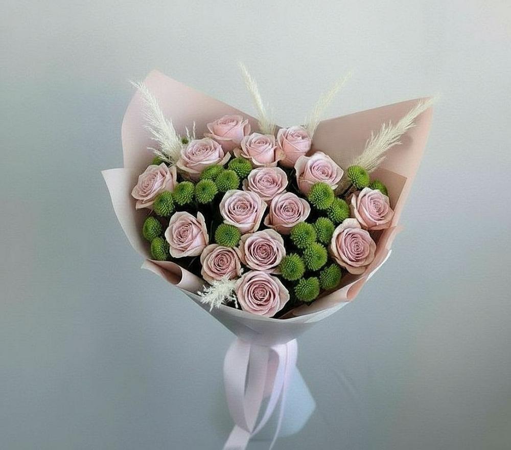 Букет цветов из: Розы и Хризантемы в Аткарске