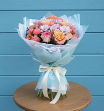 Букет цветов из:  Хризантемы и Розы в Аткарске