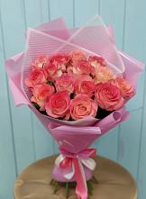 Букет 15 Розовых роз Равель в Аткарске